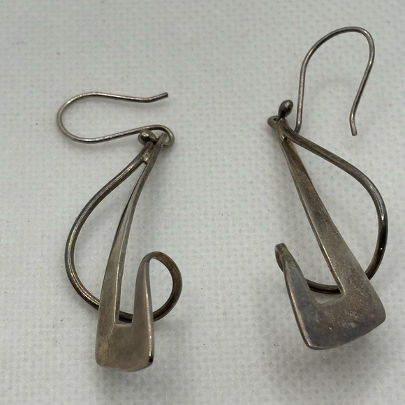 Jewelry - HOB 925 Modernist Dangle Earrings.  Around 2” long not counting hooks.